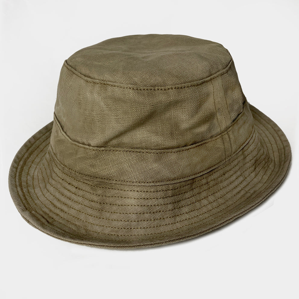 BZEN TOP'o THE MORNIN VEGGIE DYED CANVAS BUCKET HAT-12oz-E0 MOSS