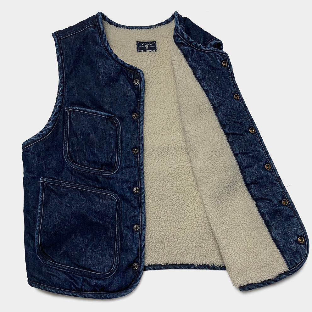 HELLER'S CAFE HUNTING VEST Indigo Denim - ベスト