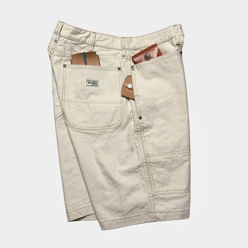 BZEN M.1163-CLINT REGULAR FIT 6 POCKET DOUBLE FRONT PANEL DENIM  SHORT-12oz-E0 NATURAL