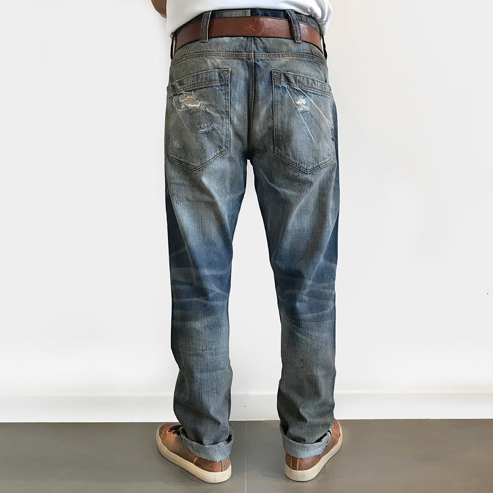 DDL 525-BLAKE SLIM FIT STRAIGHT CONE MILLS WHITE OAKS-12oz RAW SELVEDG –  Miner49er.Shop